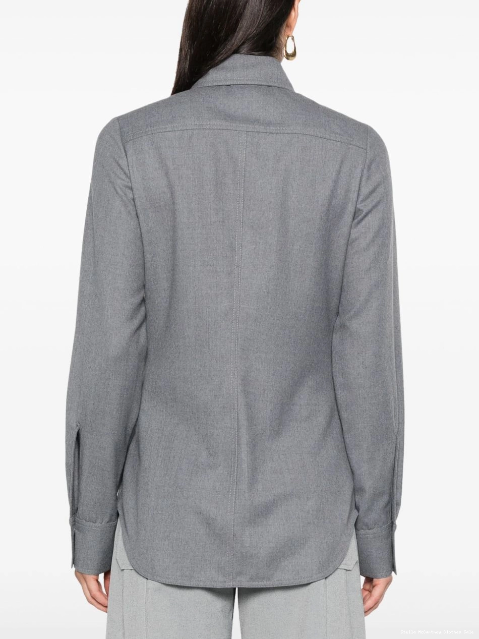 Cheap wool shirt Stella McCartney Women clasp-embellished 0813